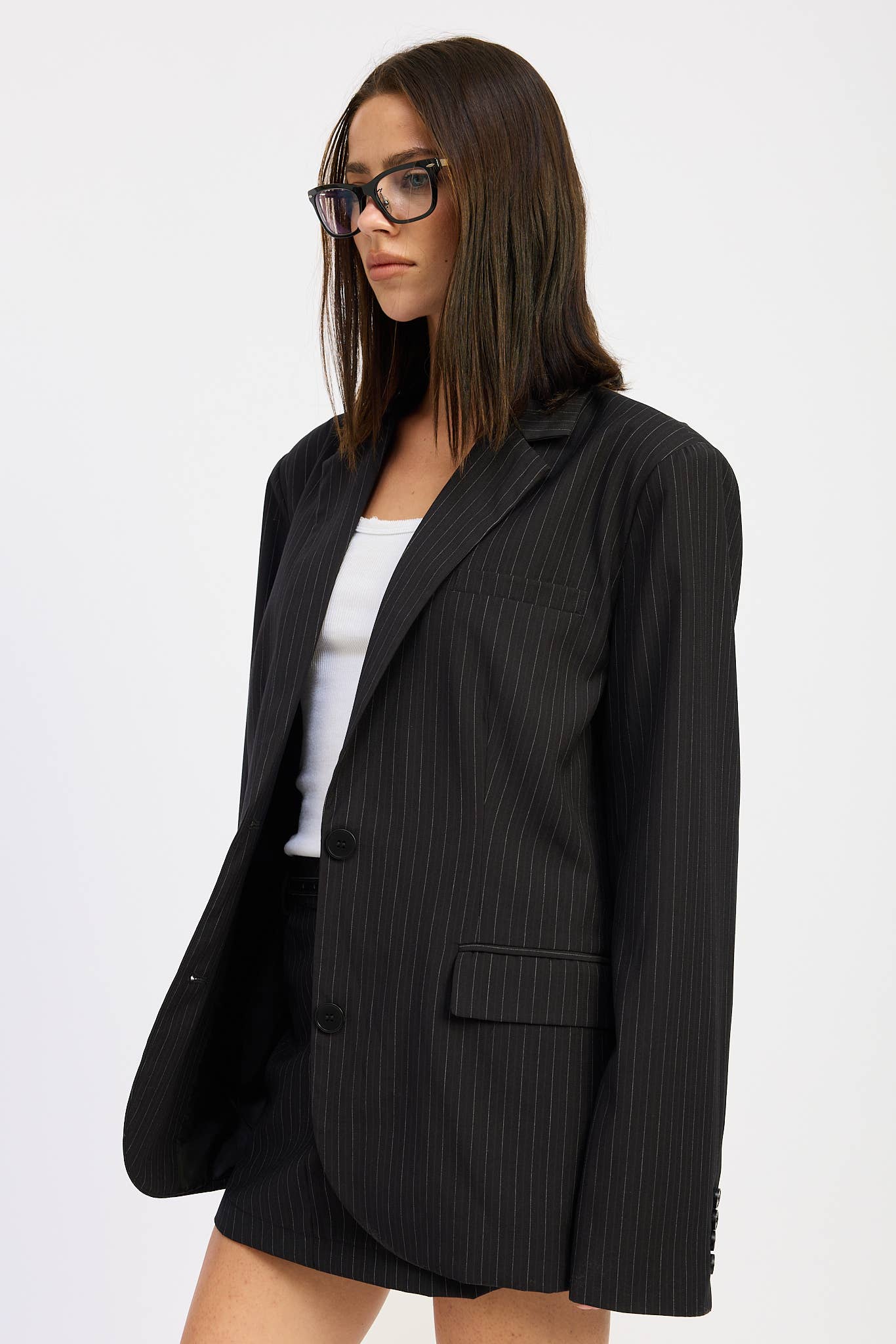 Florida Pin Stripe Oversized Blazer