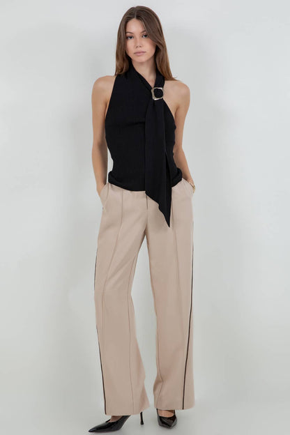 Harmony Knit One Shoulder Scarf Top