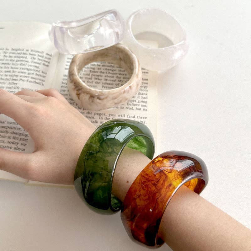 Chunky Acrylic Bangle Bracelets
