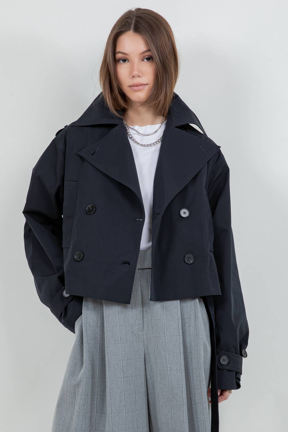 Gatlyn Cropped Trench Coat