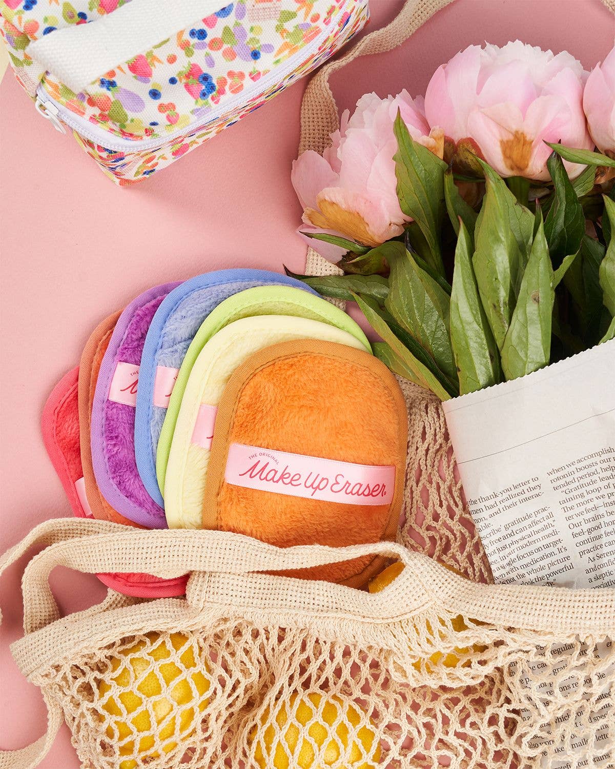MakeUp Eraser Farmer's Market 7-Day Set with Makeup Bag | Floral & Bright
