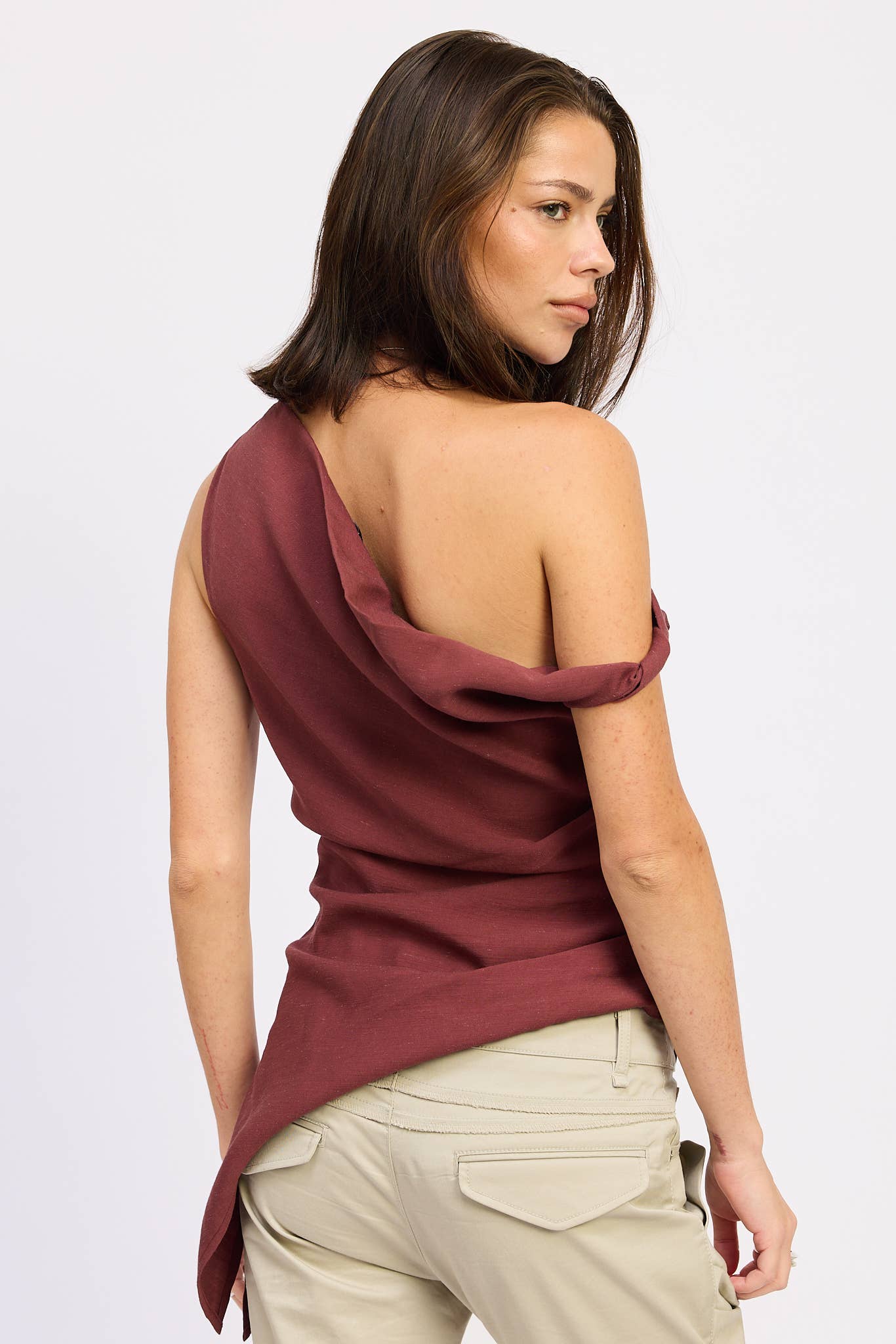 Faline Asymmetrical Off The Shoulder Top