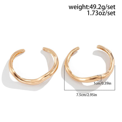 Alloy Wavy Open Cuff