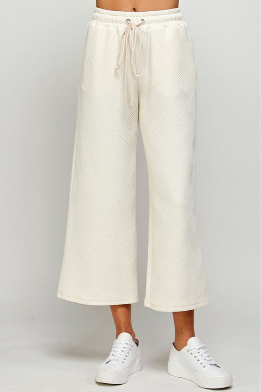 Delilah Textured Wide Leg Pants