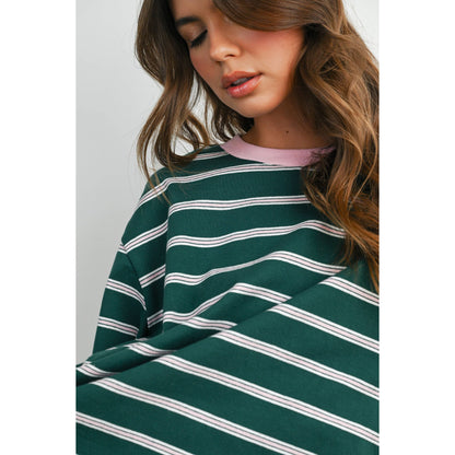 Holden Striped Boxy Cropped T-Shirt