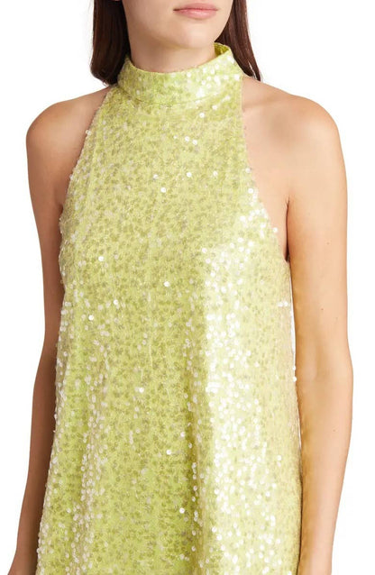 Amy Lynn Esther Baby Doll Sleeveless High Neck Mini Dress