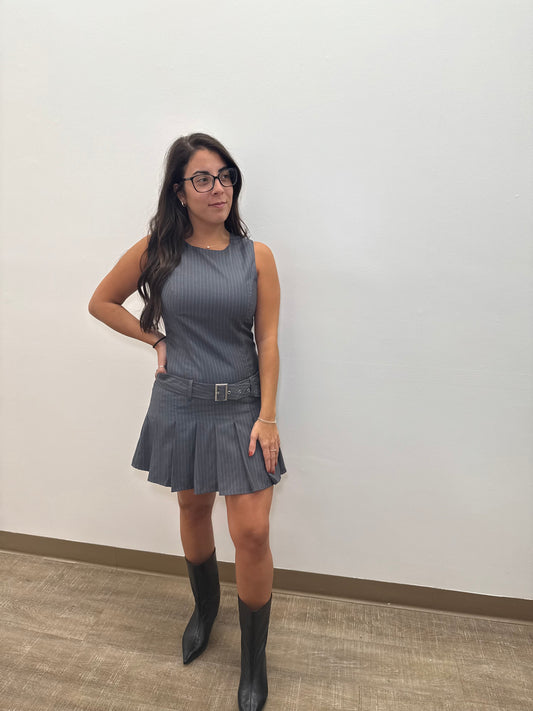 Gemma Pin Stripe Mini Dress