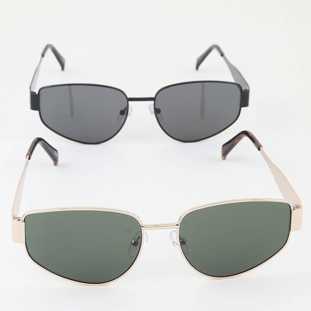 Wide Taper Modern Tinted Sunglasses