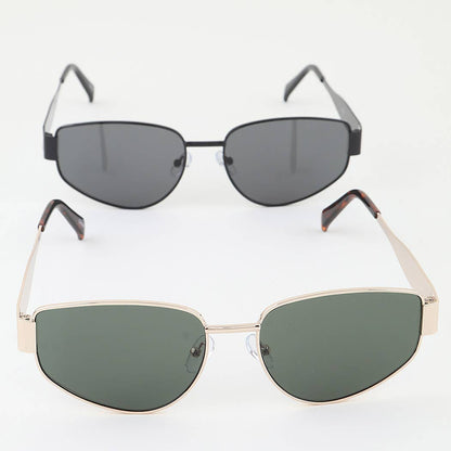 Wide Taper Modern Tinted Sunglasses