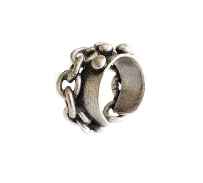 Handmade Brass Ring In Silver Plating