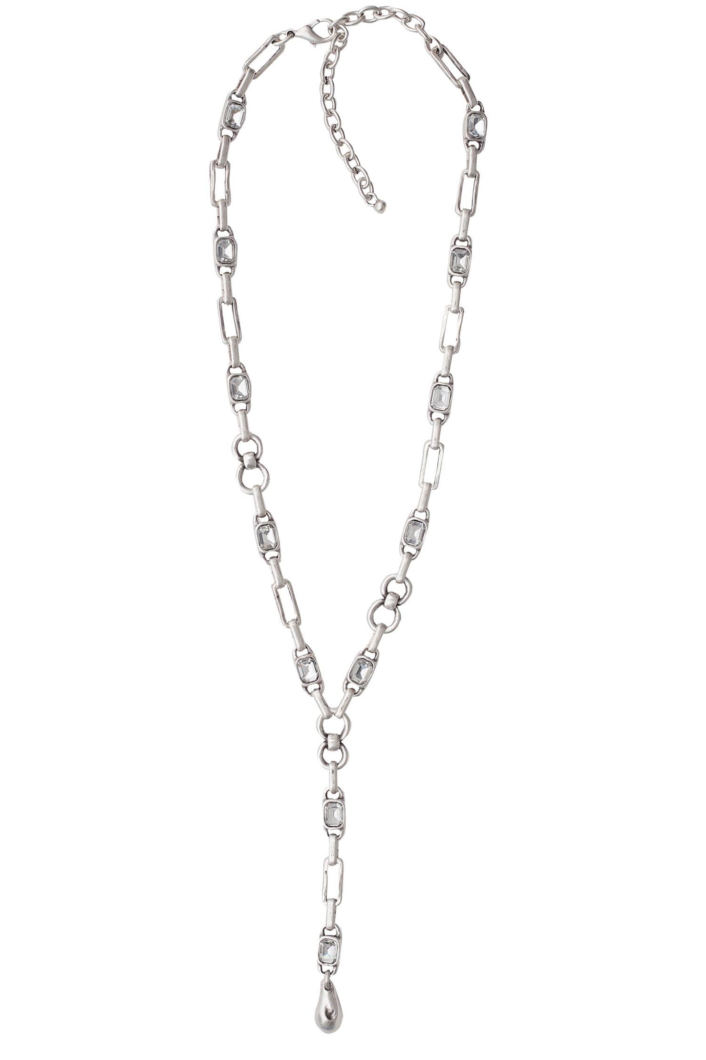 Handmade Crystal 925 Silver Plated Pewter Necklace