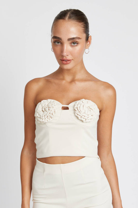 Inara Rosette Bustier Top