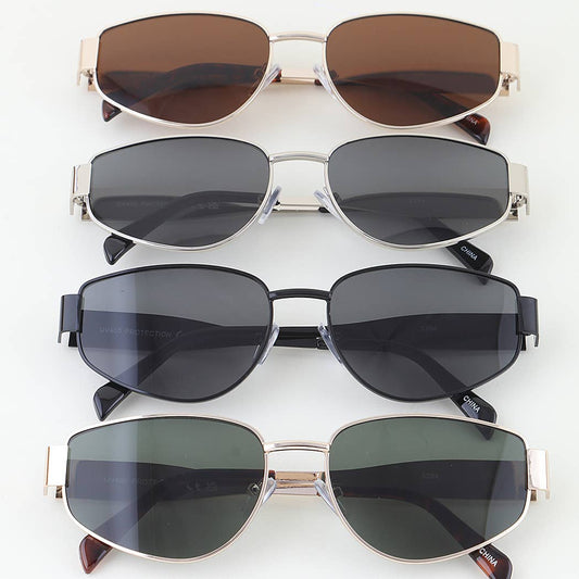 Wide Taper Modern Tinted Sunglasses