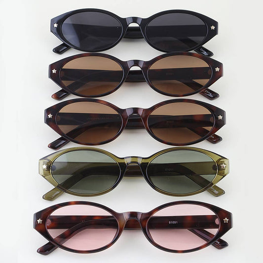 Star Bedazzled Round Sunglasses