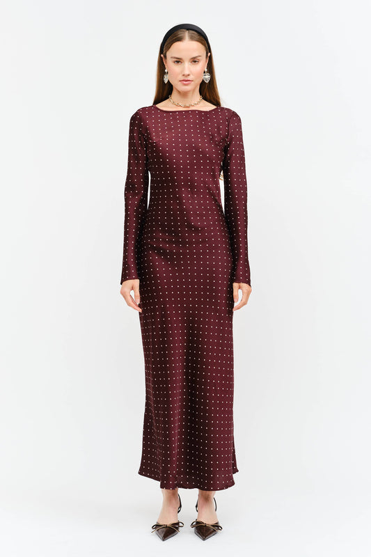 Jesse Long Sleeve Polka Dot Dress