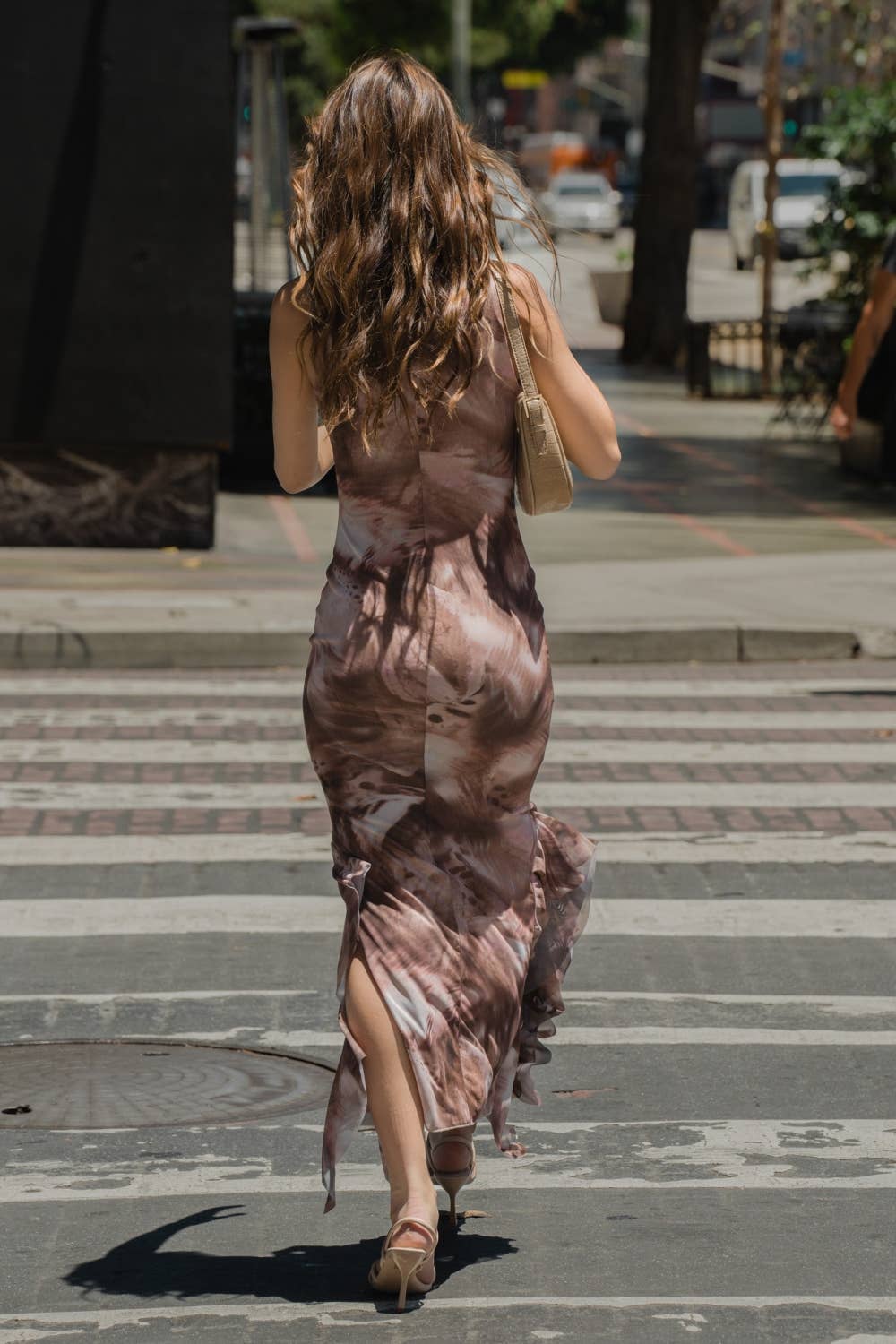 Finny Mesh Ruffle Maxi Dress