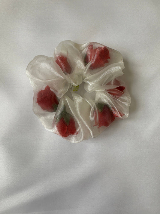 Room Shop Mini Sheer Rose Stuffed Scrunchie