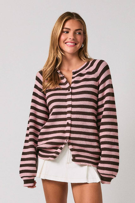 Jackie Oversized Striped Cardigan