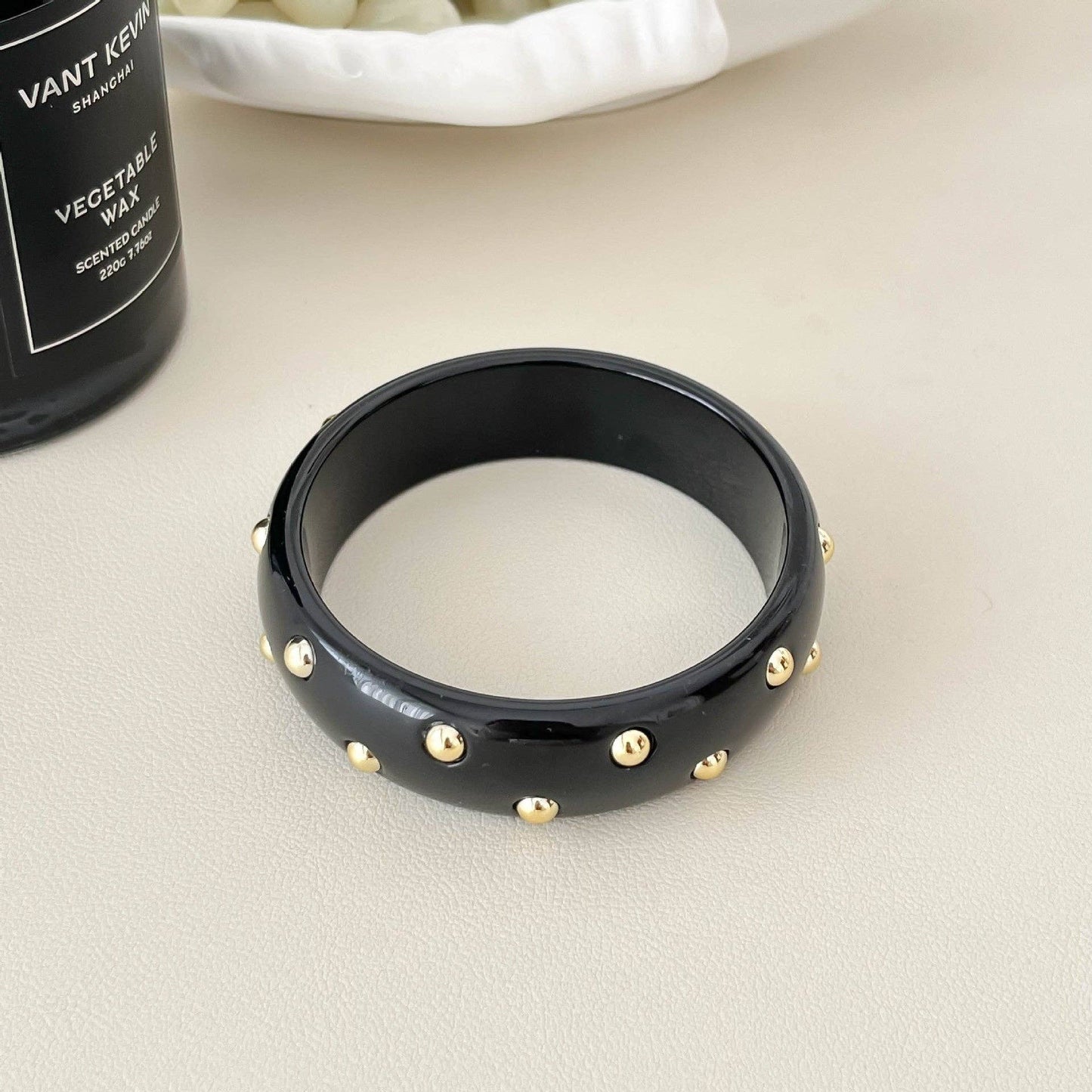 Punk Rivet Bangle Bracelet