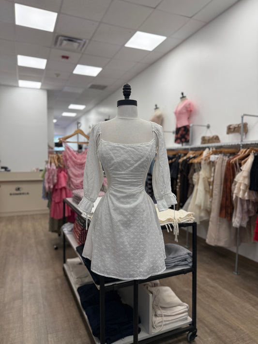 Jamie Cut Out Eyelet Mini Dress