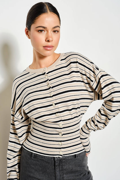 Jayda Striped Cardigan