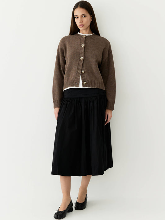 The Mariana A-Line Skirt with Wrap Waist Detail