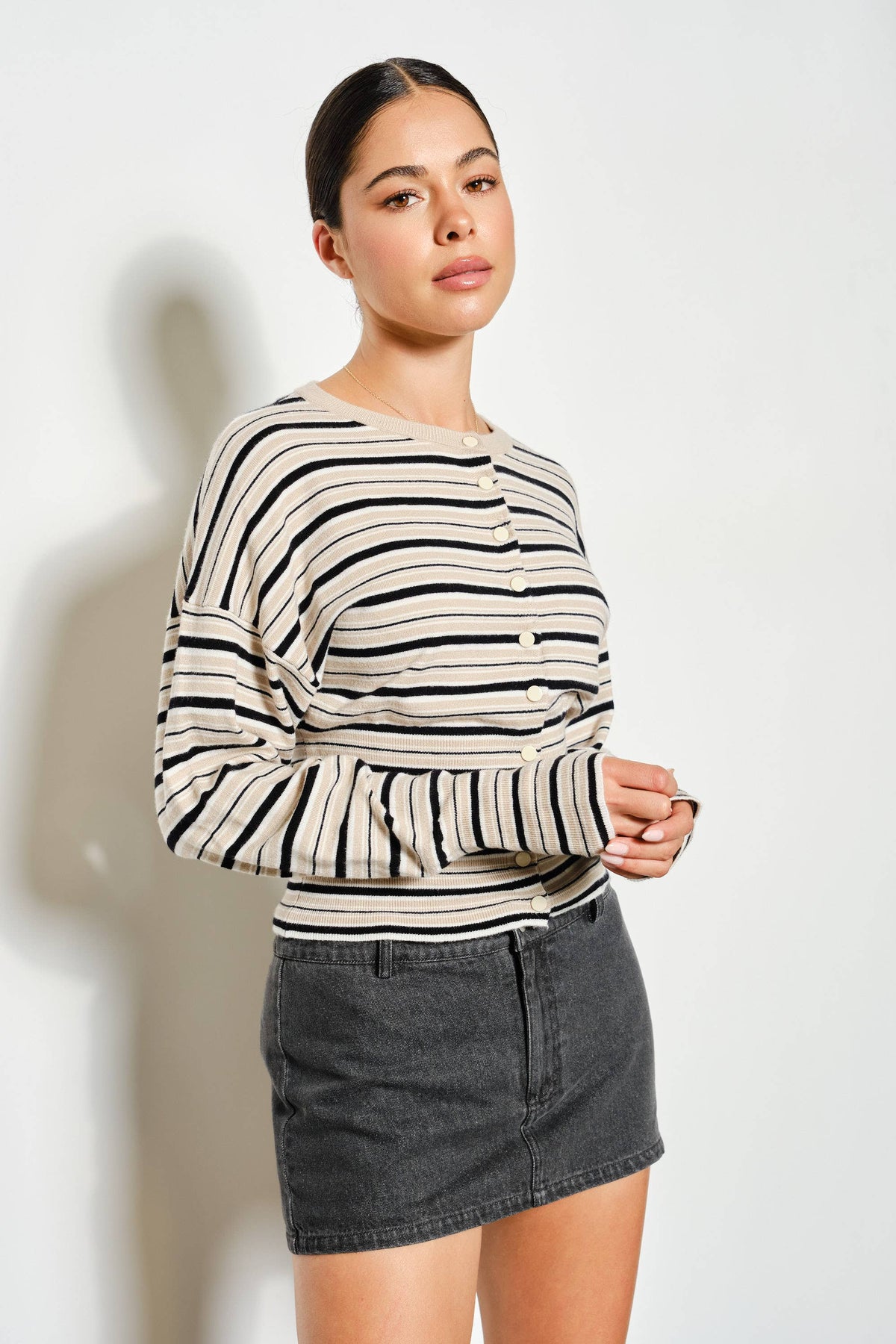Jayda Striped Cardigan