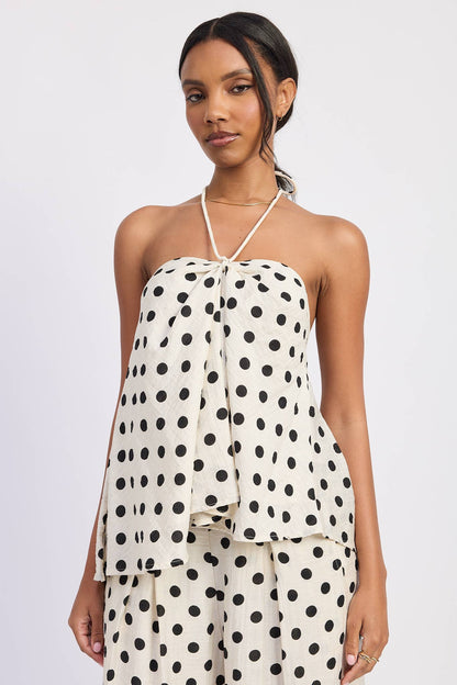 Harper Polka Dot Halter Top