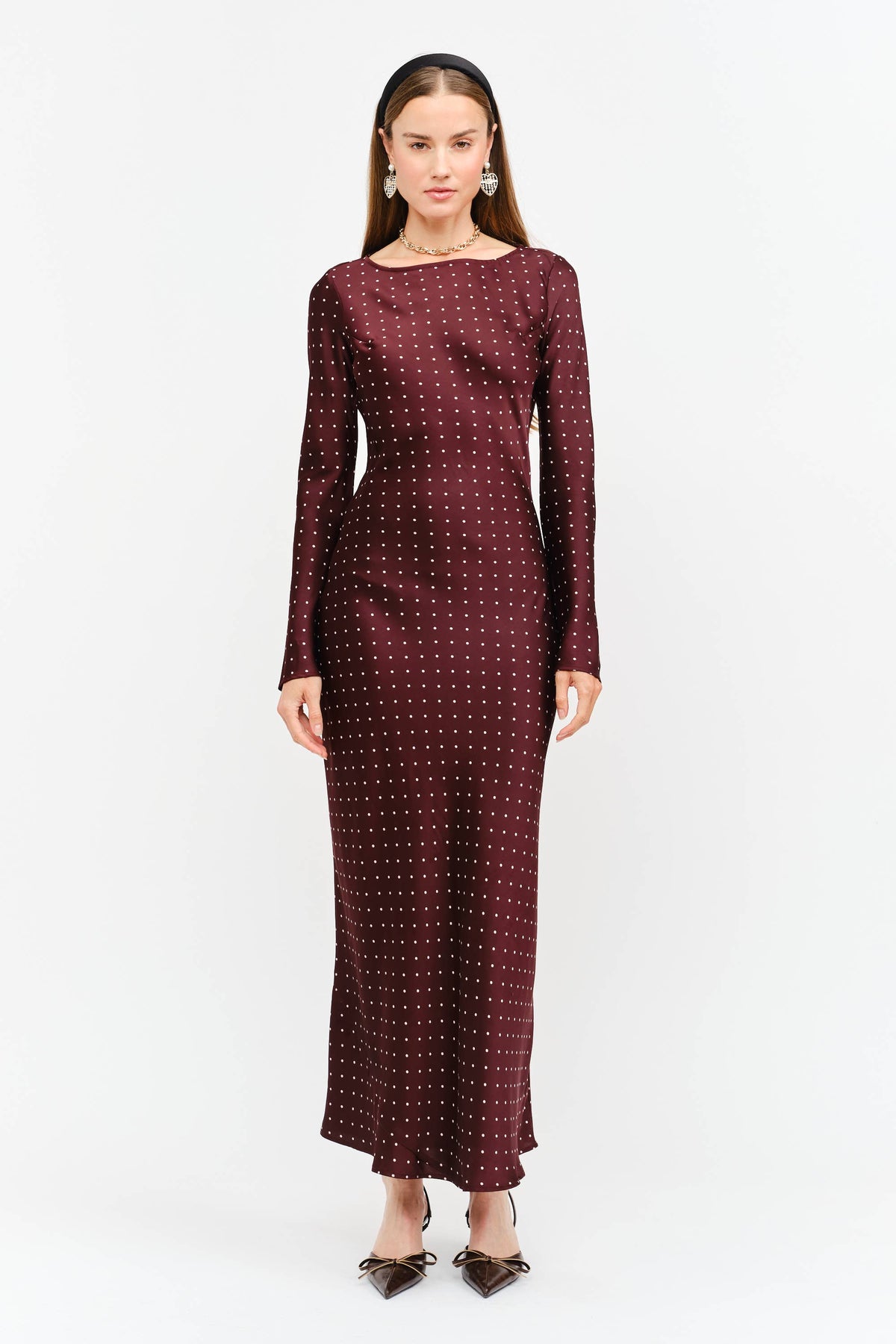 Jesse Long Sleeve Polka Dot Dress