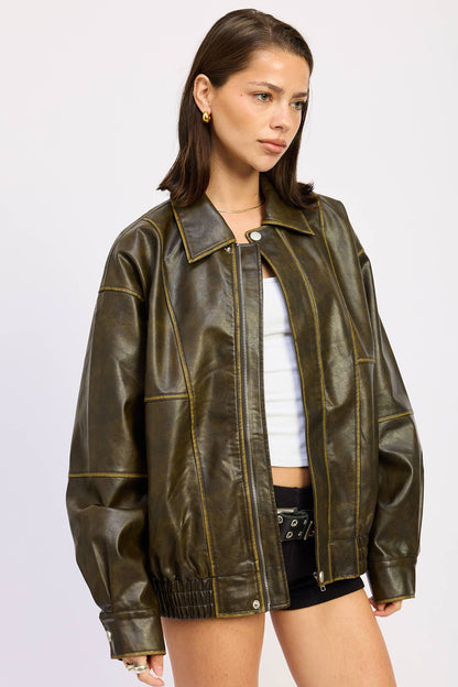 Flossie Oversized Bomber Jacket