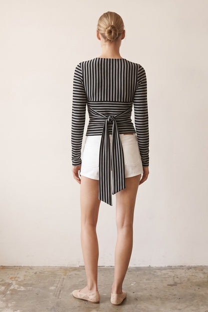 Joy Striped Long Sleeve Top