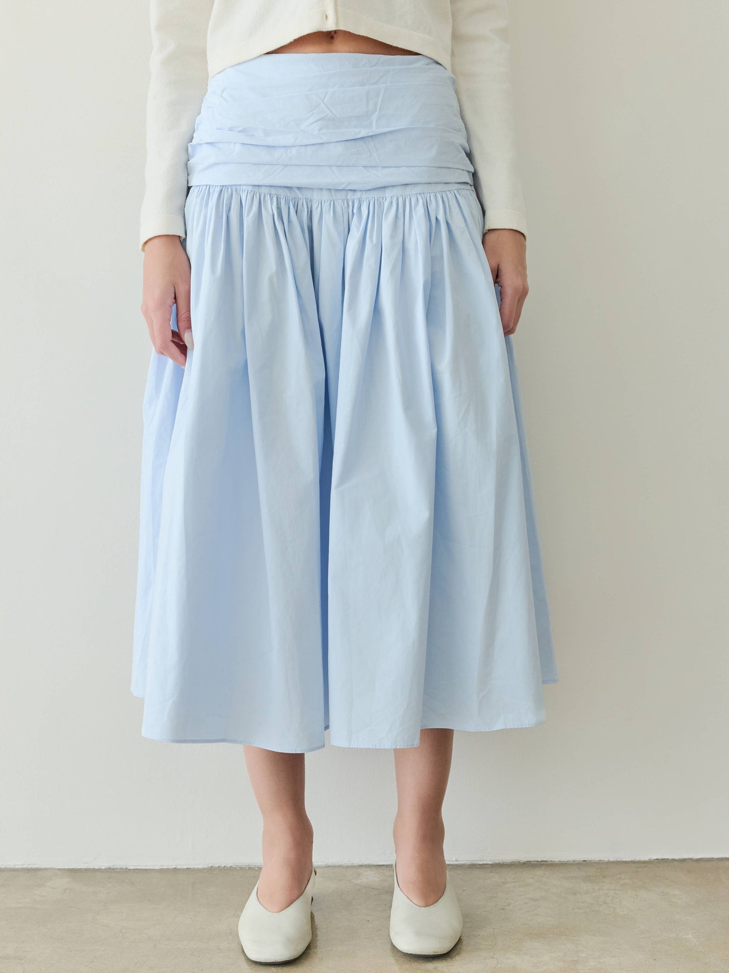 The Mariana A-Line Skirt with Wrap Waist Detail