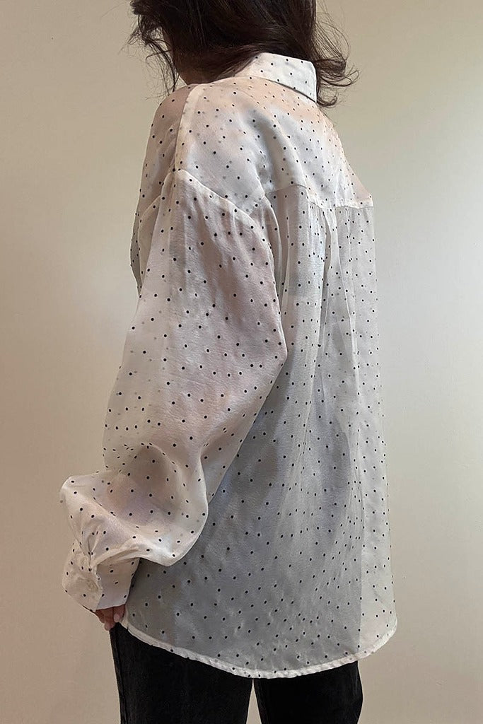 Finola Polka Dot Button Up