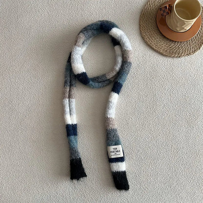 Colorblock Skinny Scarf