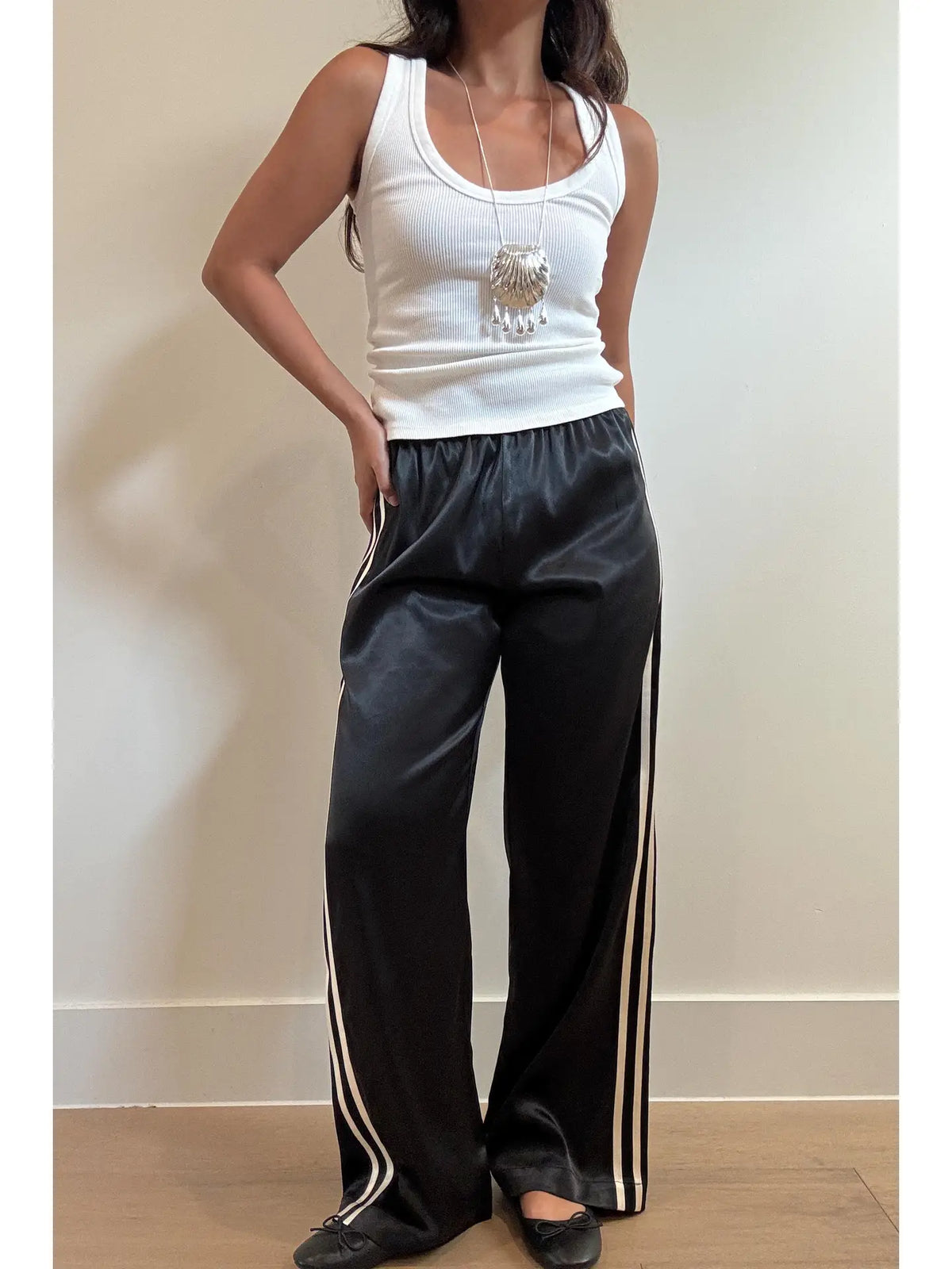 Janet Satin Track Pants