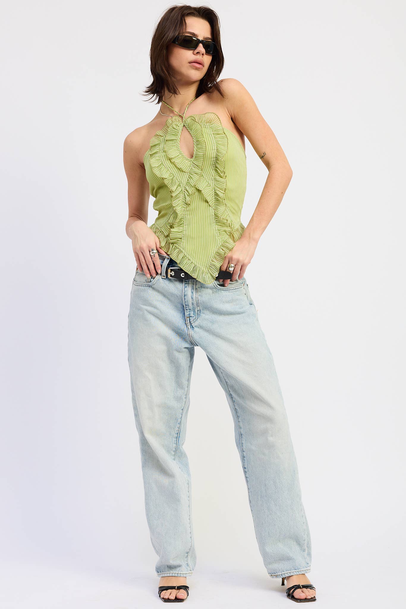 Isabella Ruffle Halter Top