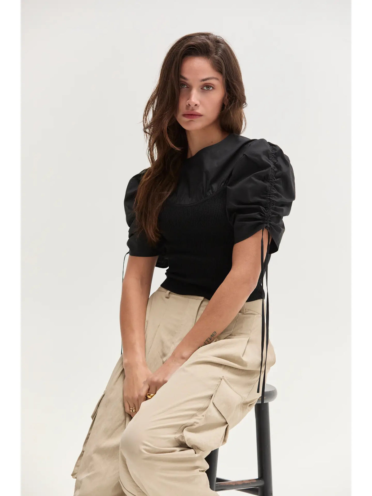 Kendra Shirred Sleeve Top