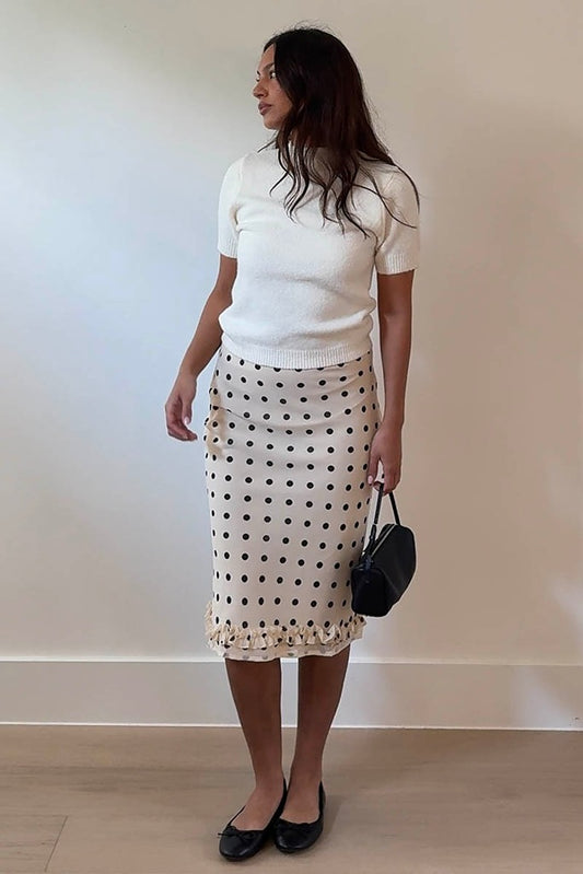 Faye Polka Dot Midi Skirt