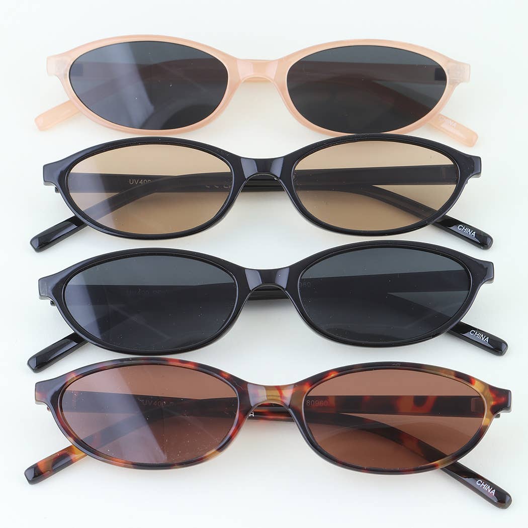 Modern Chic Oval Sunglasses