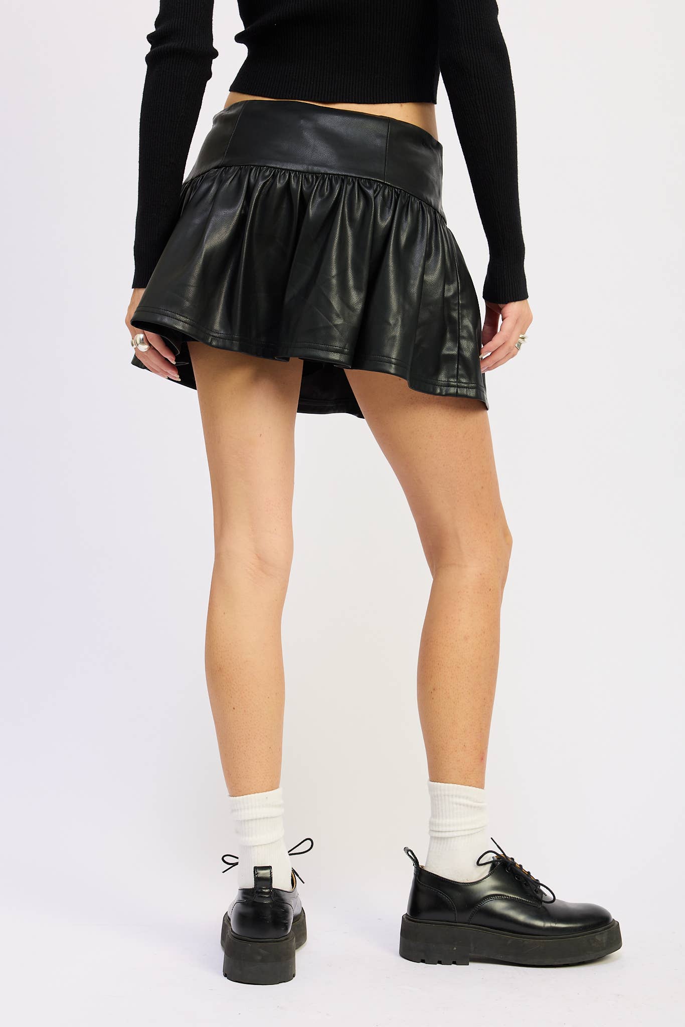Farzana Mini Leather Skort