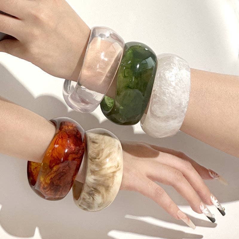 Chunky Acrylic Bangle Bracelets