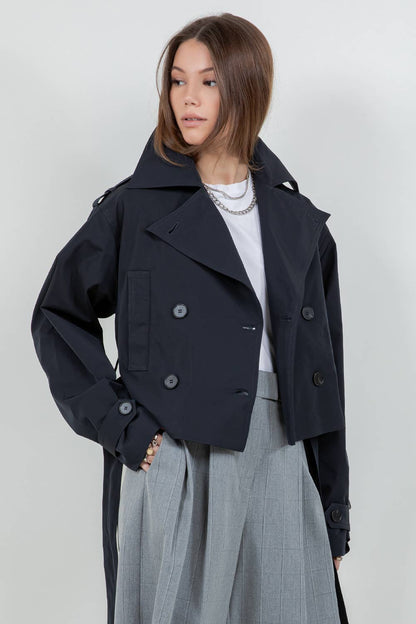 Gatlyn Cropped Trench Coat