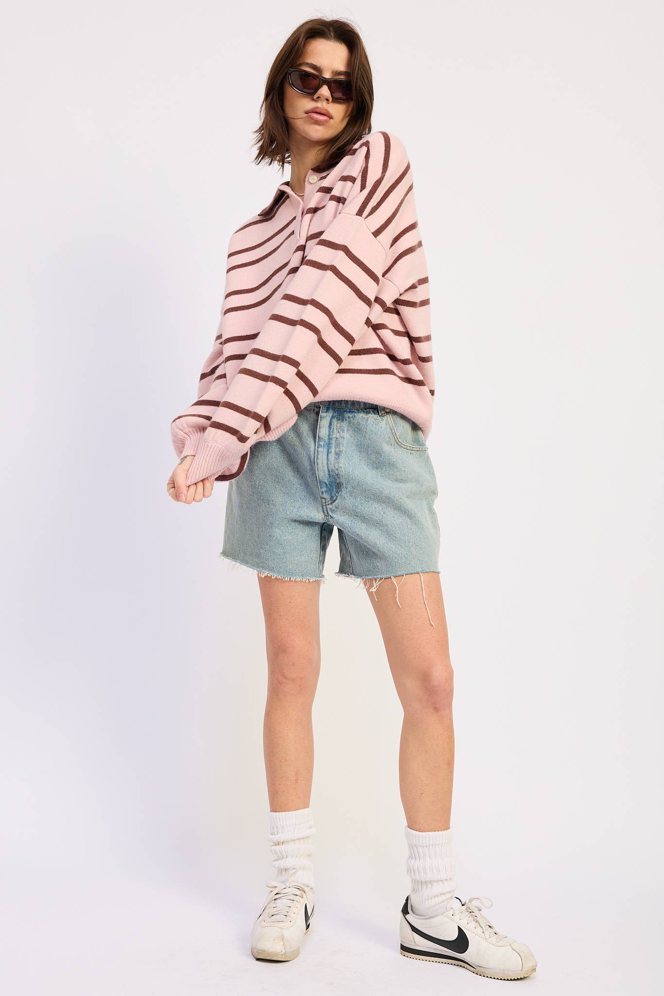 Iris Raw Hem Jean Shorts