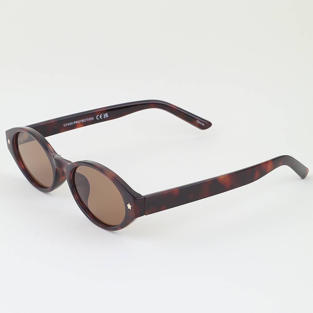Star Bedazzled Round Sunglasses