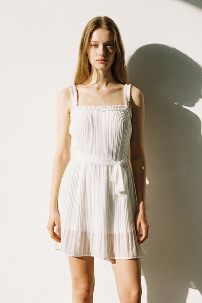 Honey Pleated Shift Dress