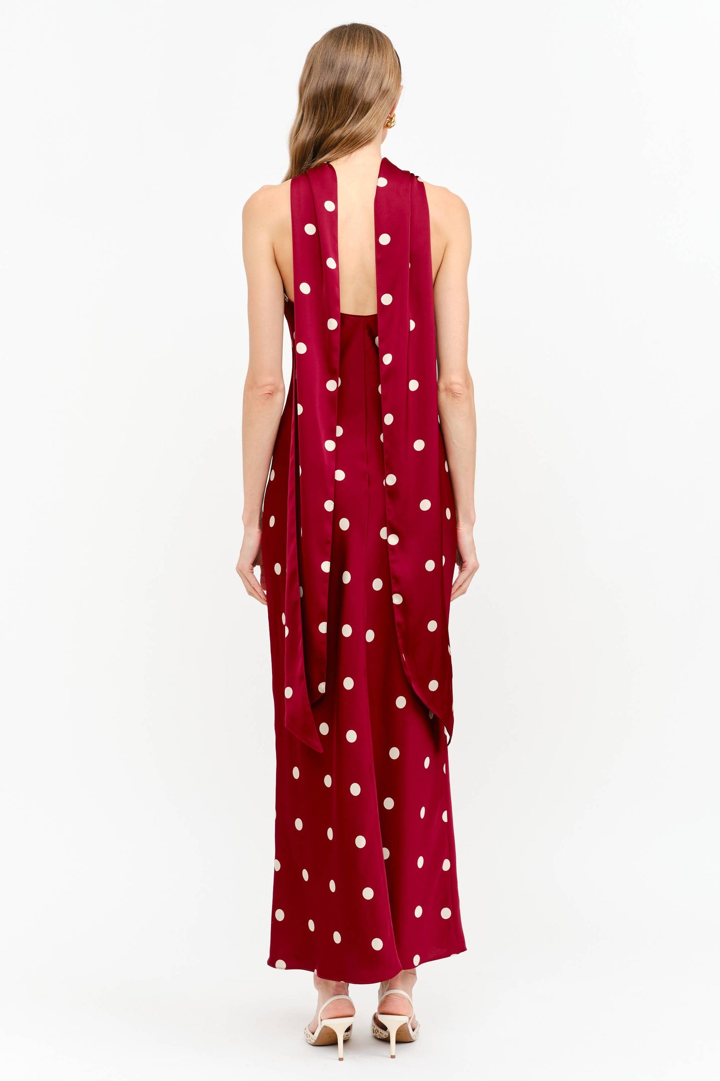 Jan Polka Dot Halter Maxi