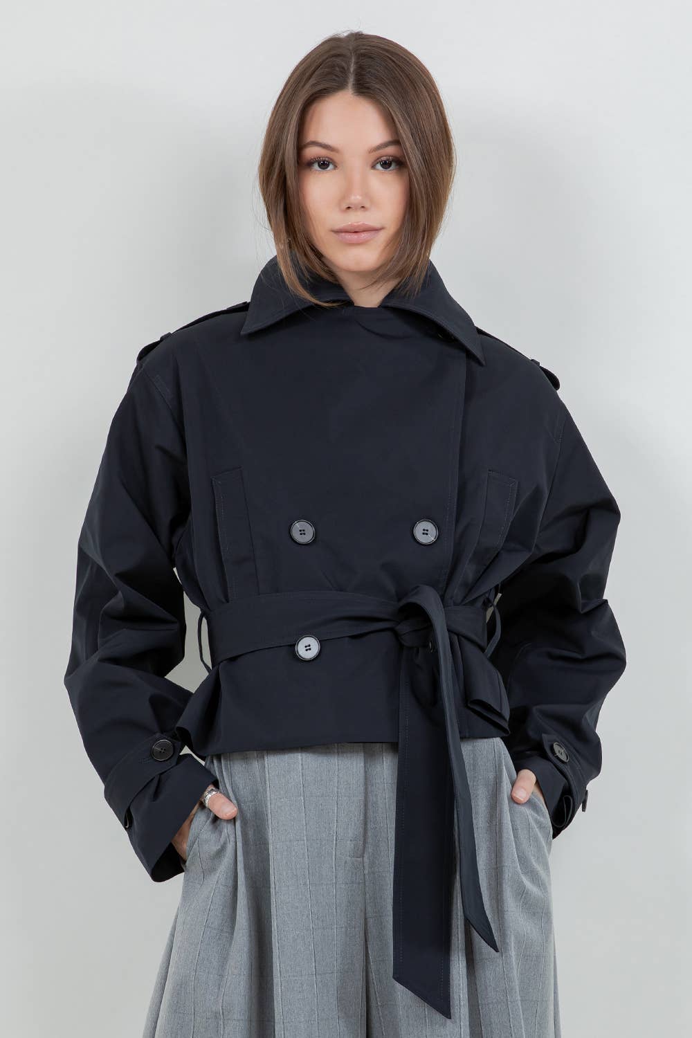 Gatlyn Cropped Trench Coat