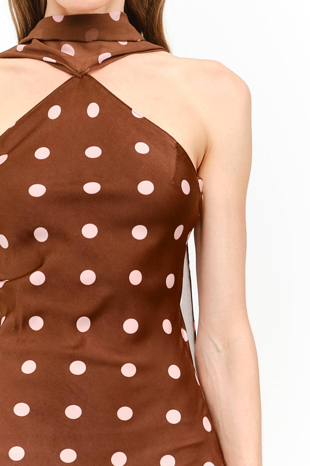 Jan Polka Dot Halter Maxi