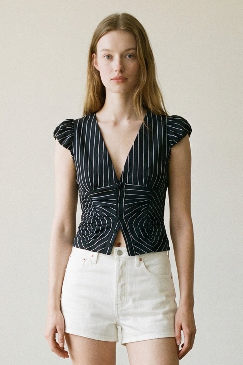 Hera Stripe Crop Top