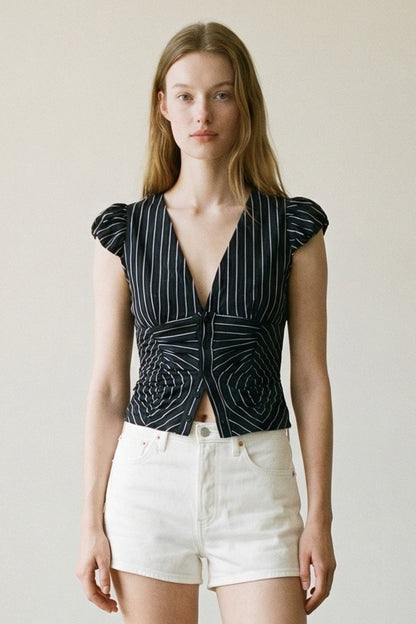Hera Stripe Crop Top